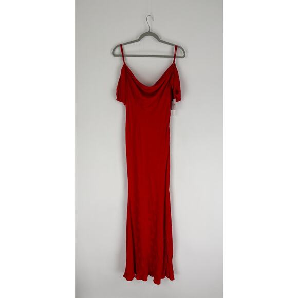 Rat And Boa Florentina Cowl Neck Jacquard Maxi Dress Womens Size Small Red - Picture 6 of 15